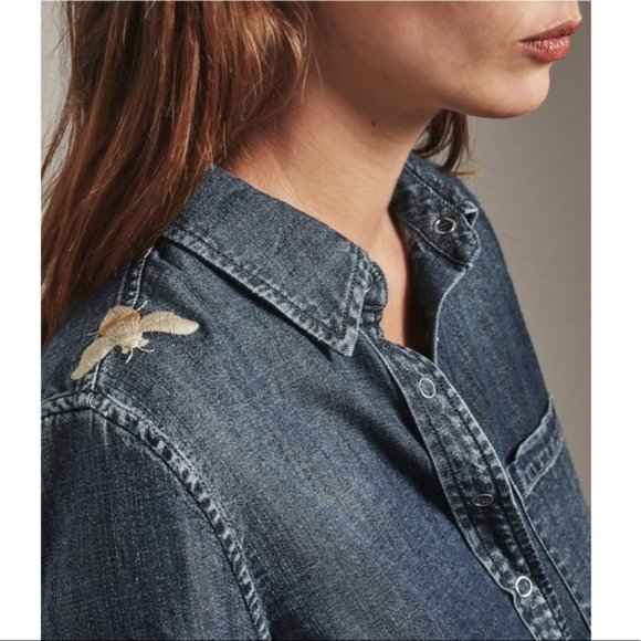 Ag Adriano Goldschmied Tops - AG Adriano Goldschmied Joanna Shirt Embellish Bees